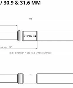 BikeYoke Tige De Selle Divine SL 31,6 Vario -Composants Soldes BikeYoke Dimensions Divine SL 125 min