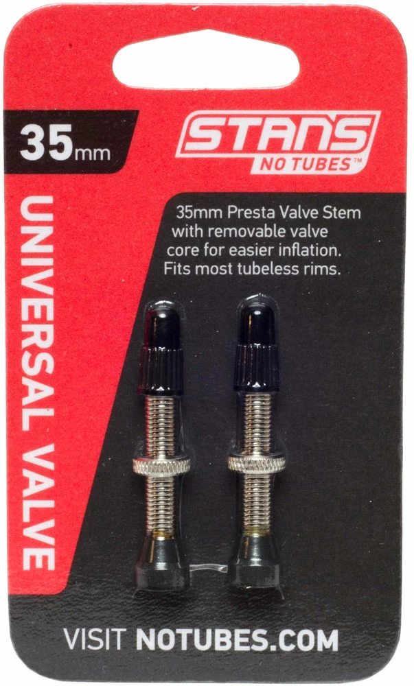 Stan's NoTubes Valve Tubeless Universelle 35mm (paire) 1 Stan's NoTubes Valve Tubeless Universelle 35mm (paire)