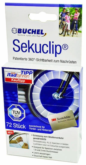 Büchel 3M Scotchlite Sekuclip 80mm Réflecteurs De Rayons (72 Pièces) 1 Büchel 3M Scotchlite Sekuclip 80mm Réflecteurs De Rayons (72 Pièces)