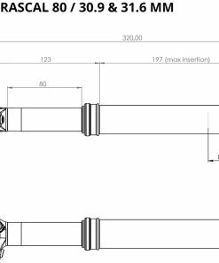 BikeYoke Tige De Selle Divine SL Rascal 80mm Vario -Composants Soldes BikeYoke Ma C3 9Fe Divine SL 20Rascal