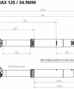 BikeYoke Tige De Selle Revive Max 34,9 Vario -Composants Soldes BikeYoke Ma C3 9Fe Revive Max125