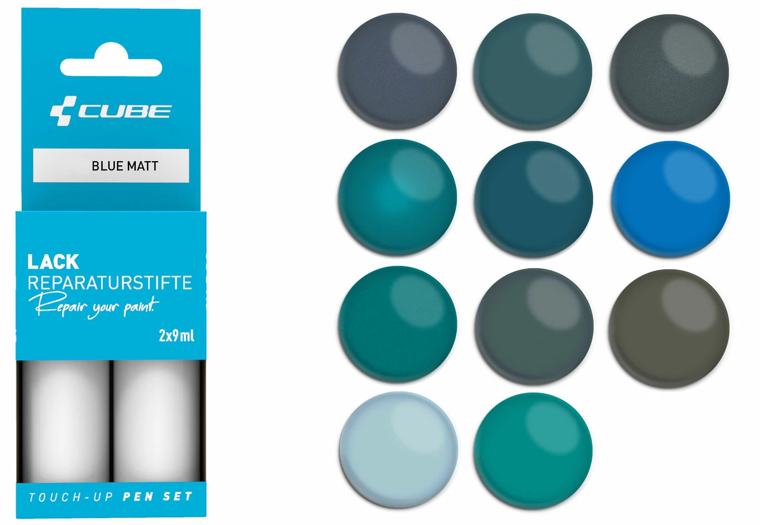 Cube Kit De Réparation De Peinture BLUE Matt 1 Cube Kit De Réparation De Peinture BLUE Matt