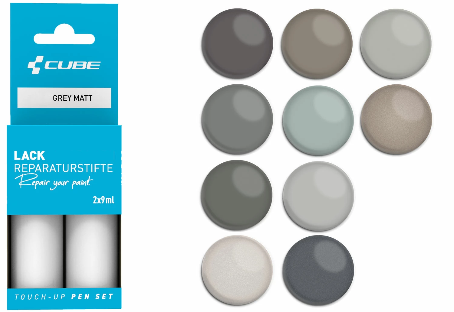 Cube Kit De Réparation De Peinture GREY Matt 1 Cube Kit De Réparation De Peinture GREY Matt