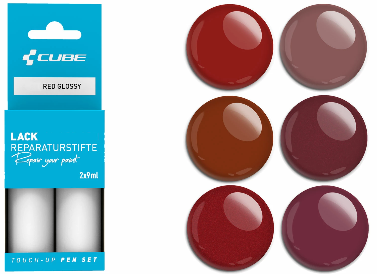 Cube Kit De Réparation De Peinture RED Glossy 1 Cube Kit De Réparation De Peinture RED Glossy