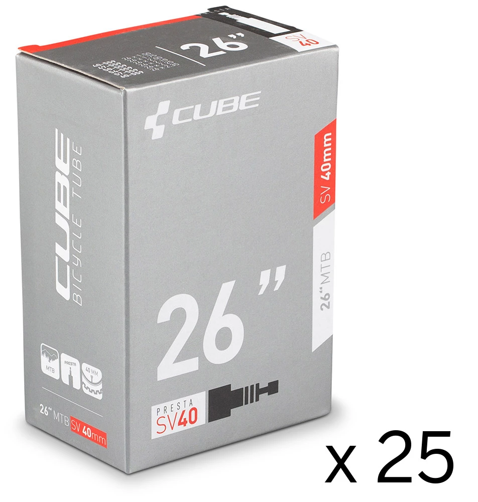 Cube Chambre à Air 26" SV 40mm MTB (emballage Atelier 25) 1 Cube Chambre à Air 26" SV 40mm MTB (emballage Atelier 25)