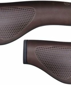 ERGON Poignées GP1 BioLeder Nexus/Rohloff (pinces Argentées)