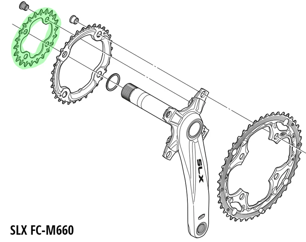 Shimano SLX/DEORE Plateau Pour FC-M660/M617 6 Shimano SLX/DEORE Plateau Pour FC-M660/M617 – Image 6