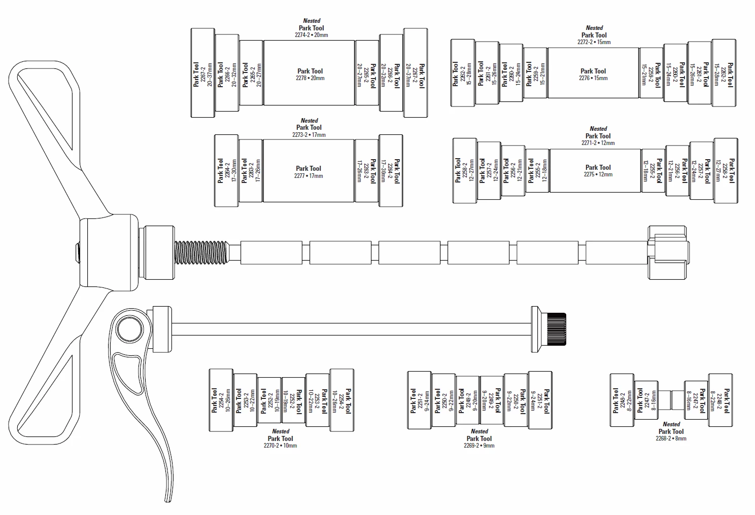 Park Tool Kit D'insertion Pour Roulements De Moyeu HBP-1 3 Park Tool Kit D'insertion Pour Roulements De Moyeu HBP-1 – Image 3