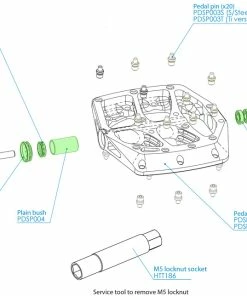 HOPE Service Kit Für F20 Plattformpedale -Composants Soldes Hope Service Kit fur F20 Plattformpedal PDSPSERV a