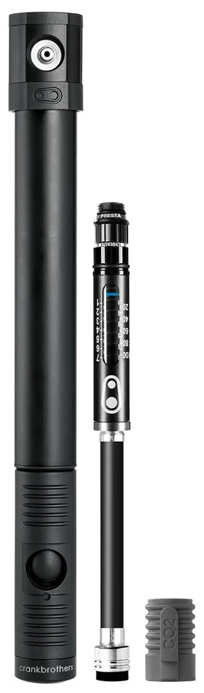 Crankbrothers Klic HV Pompe à CO2/à Main Avec Manomètre 1 Crankbrothers Klic HV Pompe à CO2/à Main Avec Manomètre