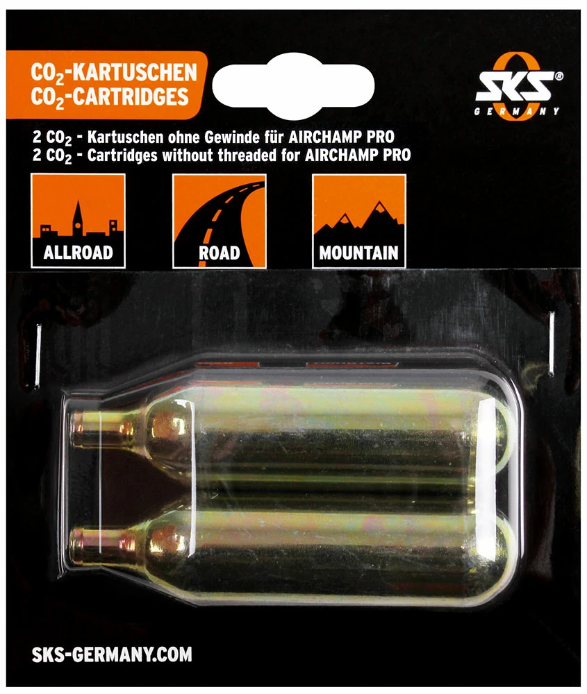 SKS Germany Cartouches De CO² Sans Filetage 16g (set De 2) 1 SKS Germany Cartouches De CO² Sans Filetage 16g (set De 2)