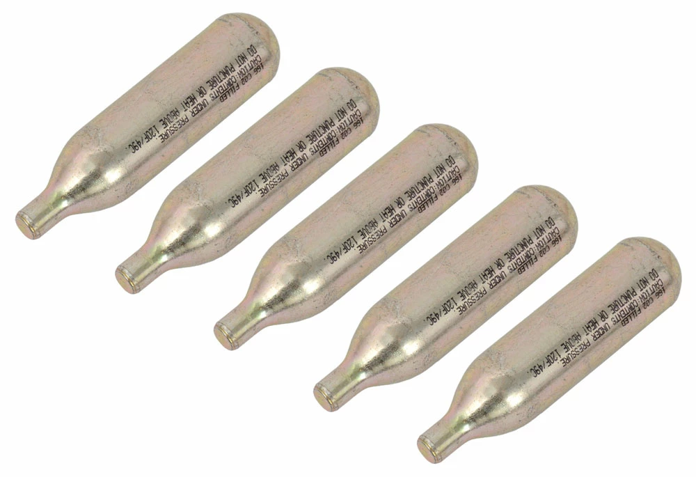 Radon Cartouche De CO₂ 16g Sans Filetage, Paquet De 5 Pour SKS Airchamp Pro 1 Radon Cartouche De CO₂ 16g Sans Filetage, Paquet De 5 Pour SKS Airchamp Pro