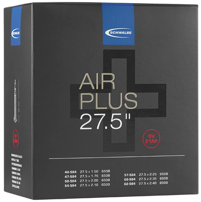 Schwalbe Chambre à Air AIR Plus SV21AP 27,5 1 Schwalbe Chambre à Air AIR Plus SV21AP 27,5