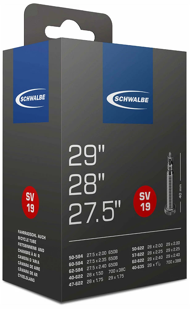 Schwalbe Chambre à Air SV 19 Pour 27,5/28/29 1 Schwalbe Chambre à Air SV 19 Pour 27,5/28/29