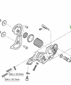 Shimano Unité D'axe Pour Support De Dérailleur RD-M640/M670 -Composants Soldes Shimano Achseinheit fur RD M640 M670 a