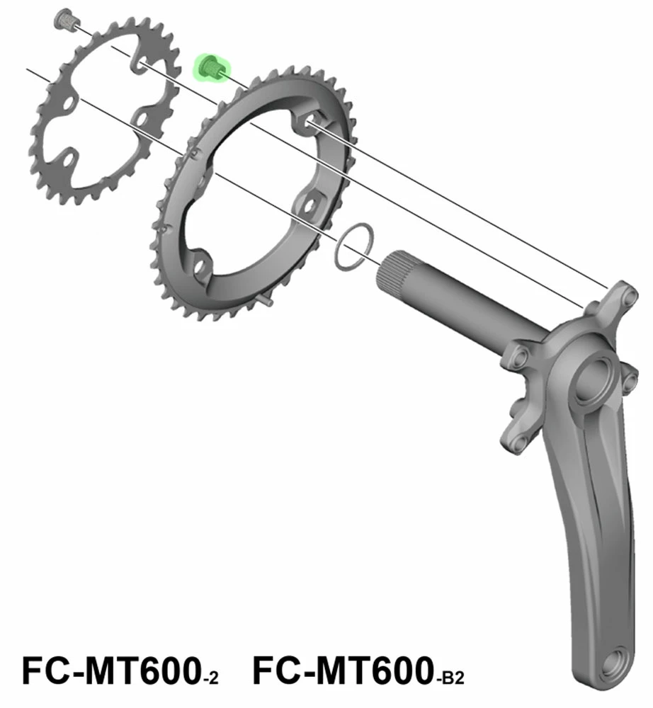Shimano Vis De Plateau Pour FC-MT600-2/MT610 (4 Pièces) 2 Shimano Vis De Plateau Pour FC-MT600-2/MT610 (4 Pièces) – Image 2