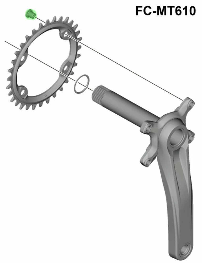 Shimano Vis De Plateau Pour FC-MT600-2/MT610 (4 Pièces) 3 Shimano Vis De Plateau Pour FC-MT600-2/MT610 (4 Pièces) – Image 3