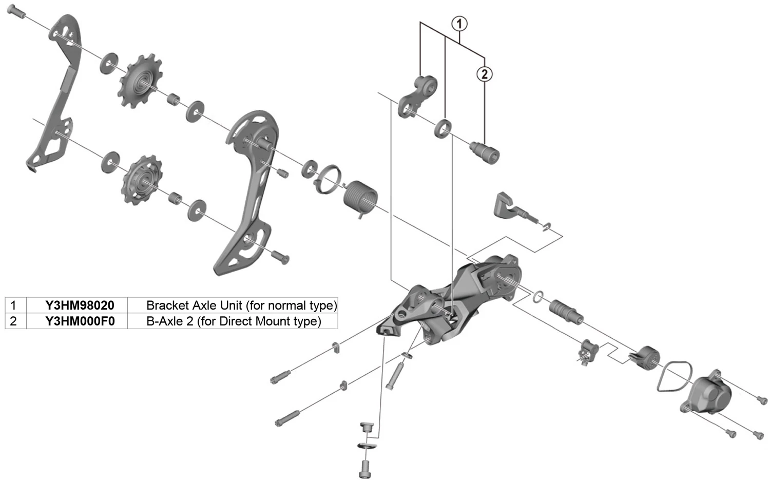 Shimano Unité D'axe Pour Support De Dérailleur RD-M5120/4120 4 Shimano Unité D'axe Pour Support De Dérailleur RD-M5120/4120 – Image 4
