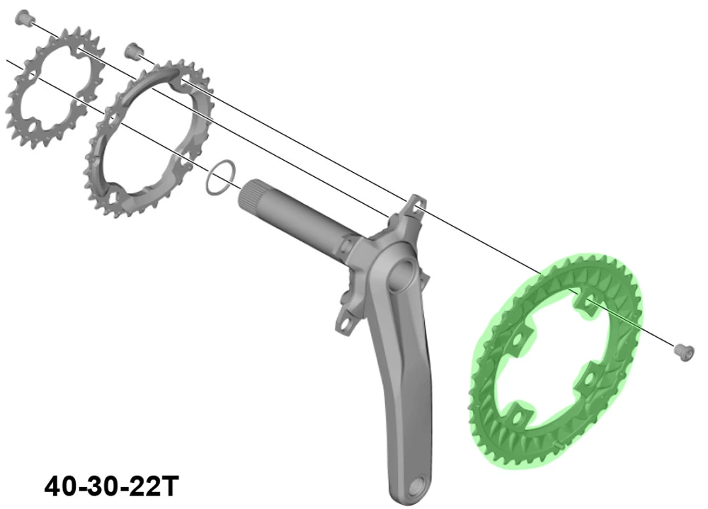 Shimano SLX FC-M7000-3 Plateau 10 Vitesses 40 Dents 3 Shimano SLX FC-M7000-3 Plateau 10 Vitesses 40 Dents – Image 3