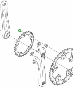 Shimano Vis De Plateau SORA/CLARIS (5 Pièces) -Composants Soldes Shimano SORA CLARIS Kettenblattschrauben 5 Stuck Y1P298030 c