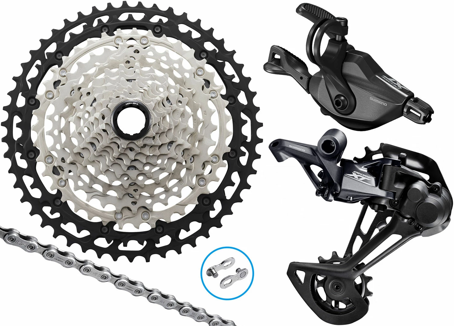 Shimano XT M8100 Kit De Mise à Niveau 1x12 Vitesses 10-51 Collier De Serrage 1 Shimano XT M8100 Kit De Mise à Niveau 1x12 Vitesses 10-51 Collier De Serrage