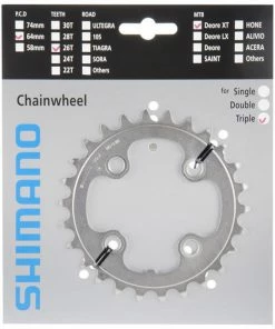 Shimano Plateau XT Pour FC-M771/FC-T780/FC-T781 26T