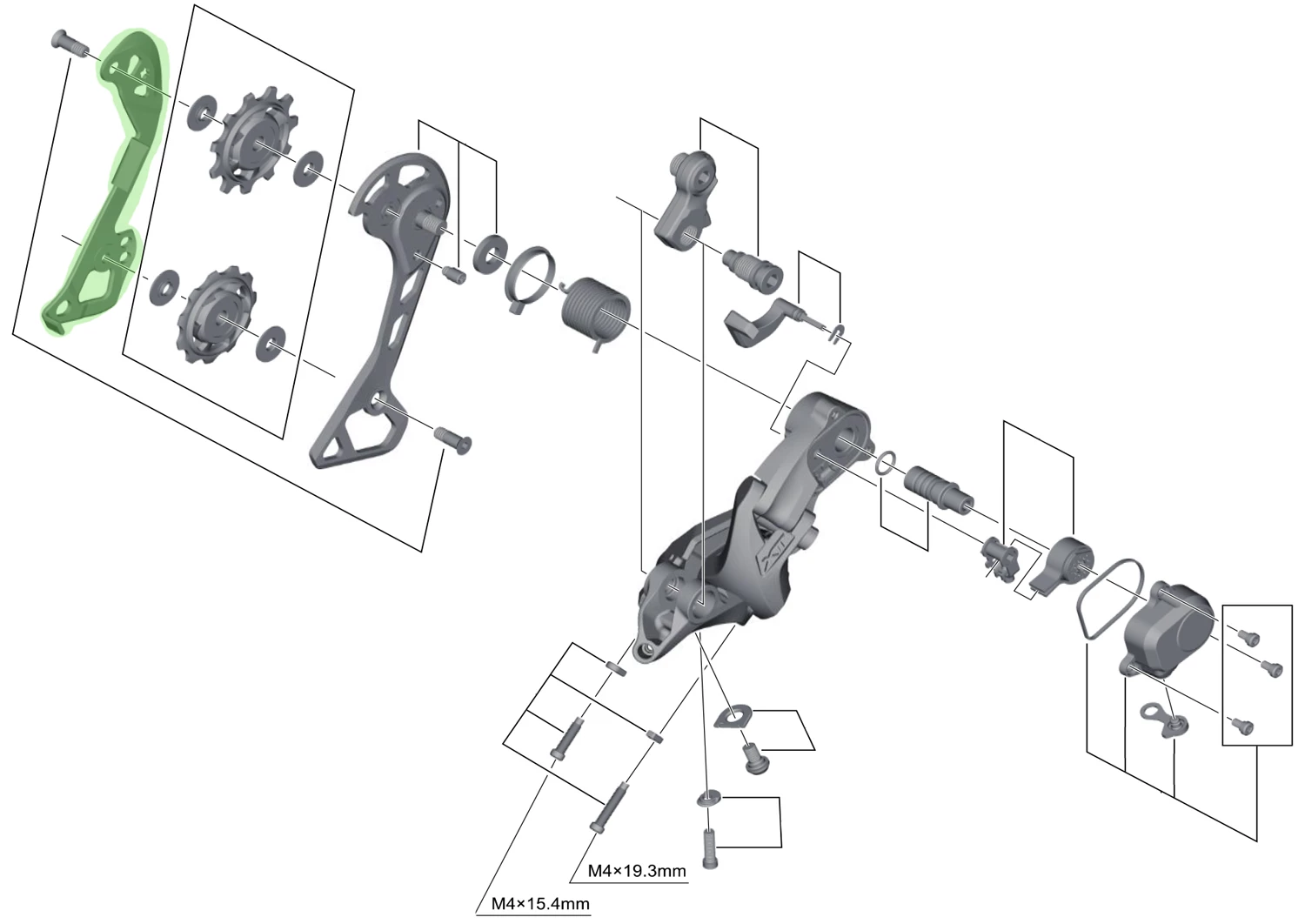 Shimano Guide-chaîne Intérieur Pour RD-M8000 3 Shimano Guide-chaîne Intérieur Pour RD-M8000 – Image 3