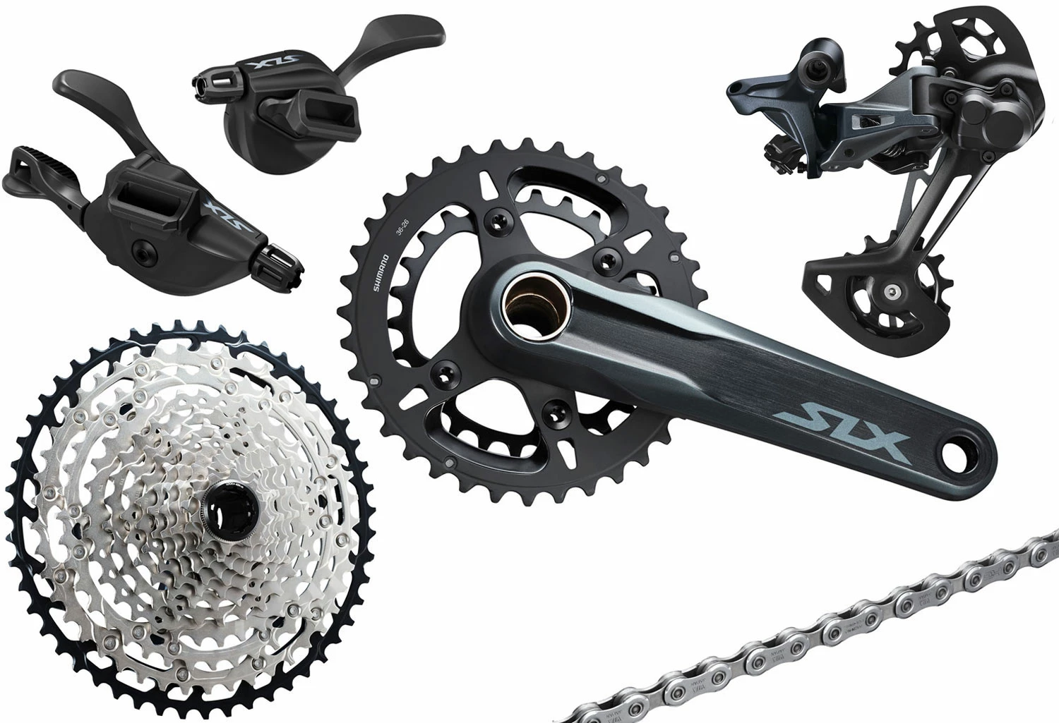 Shimano SLX M7100 Groupe 2x12 Vitesses I-Spec EV 10-45 1 Shimano SLX M7100 Groupe 2x12 Vitesses I-Spec EV 10-45