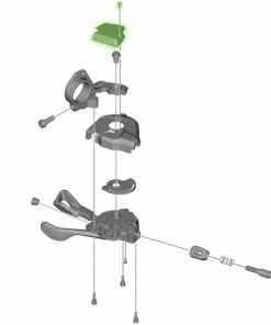 Composants Soldes -Composants Soldes Shimano XT Abdeckung fur SL M8000 ohne Ganganzeige links Y03L98070 b