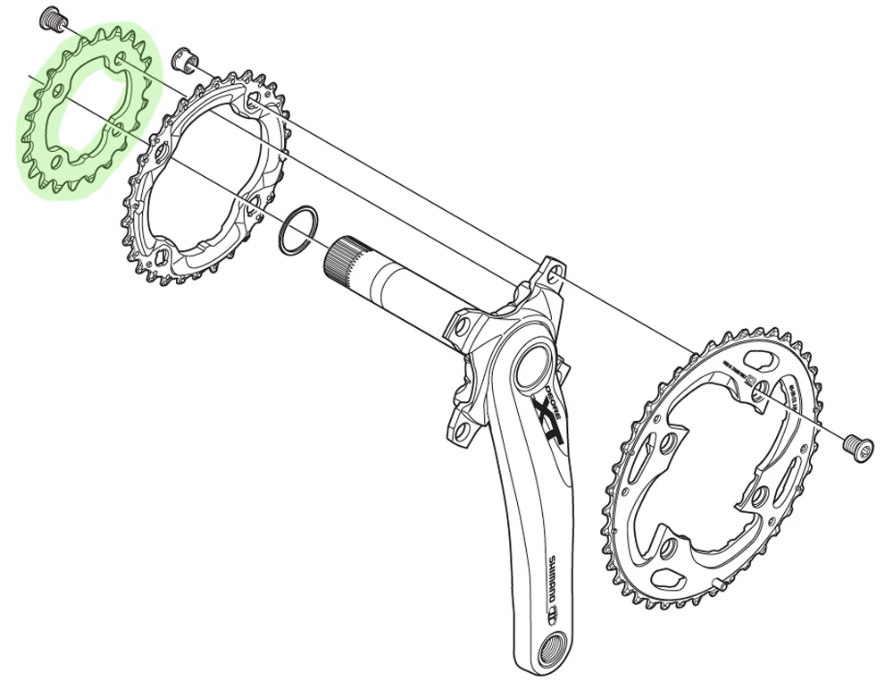 Shimano XT Plateau Pour FC-M780 24 Dents (AE) 2 Shimano XT Plateau Pour FC-M780 24 Dents (AE) – Image 2