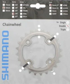 Shimano Plateau XT Pour FC-M785 24T (AM) 5 Shimano Plateau XT Pour FC-M785 24T (AM) -Composants Soldes Shimano XT Kettenblatt FC M785 24 Zahne AM Y1ML24000 a