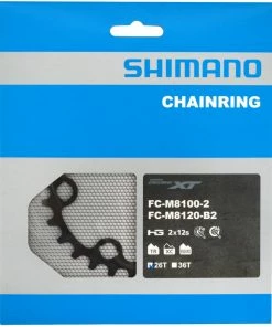 Shimano XT/SLX FC-M8100/M7100 Plateau 2x12 Vitesses 8 Shimano XT/SLX FC-M8100/M7100 Plateau 2x12 Vitesses -Composants Soldes Shimano XT SLX FC M8100 M7100 2x12 fach Kettenblatt 26T Y0J826000 b