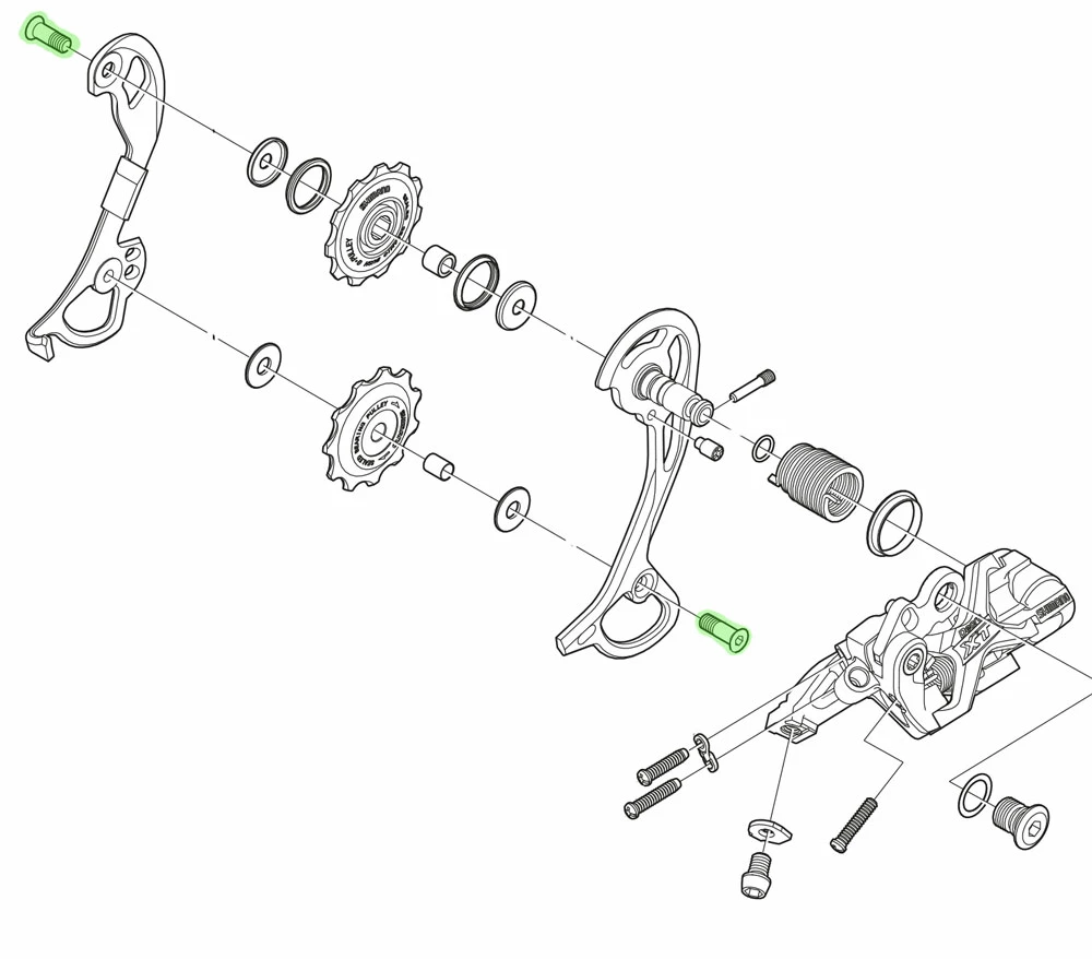Shimano XT/SLX/DEORE Vis De Galet De Guidage/de Serrage 2 Shimano XT/SLX/DEORE Vis De Galet De Guidage/de Serrage – Image 2