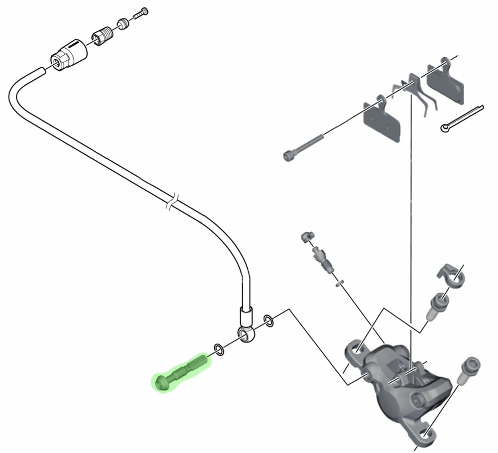 Shimano Vis De Conduite De Frein Pour SM-BH90-SB 2 Shimano Vis De Conduite De Frein Pour SM-BH90-SB – Image 2