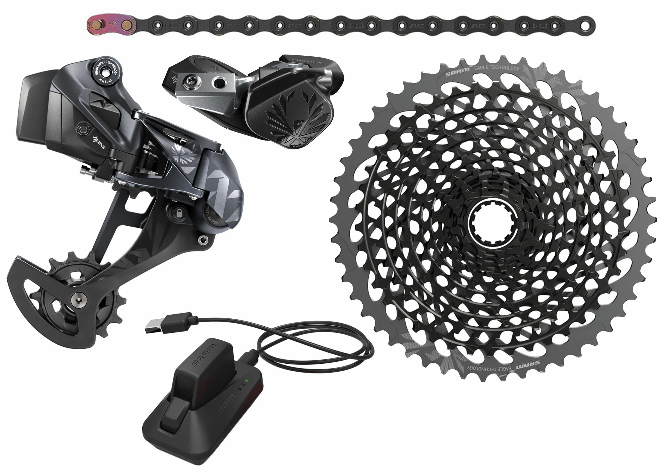SRAM XX1 Eagle AXS Kit De Mise à Niveau 1x12 Vitesses Avec Cassette 10-50T 1 SRAM XX1 Eagle AXS Kit De Mise à Niveau 1x12 Vitesses Avec Cassette 10-50T