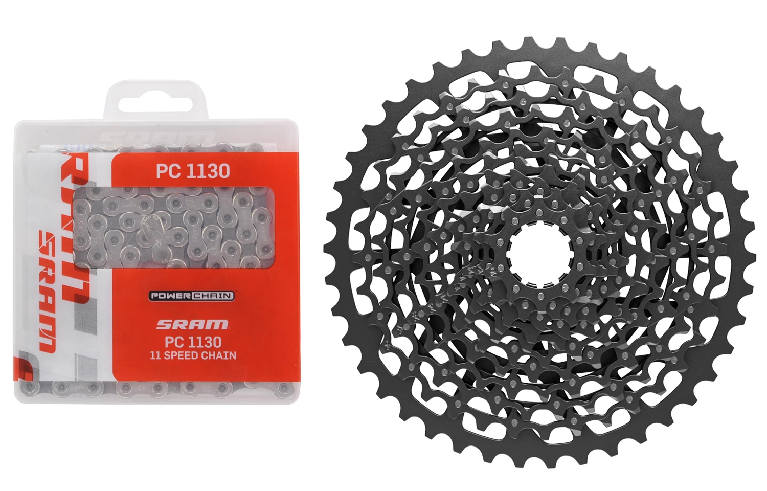 SRAM XG-1150 Kit D'usure Cassette 10-42T + PC 1130 Chaîne 11 Vitesses 1 SRAM XG-1150 Kit D'usure Cassette 10-42T + PC 1130 Chaîne 11 Vitesses