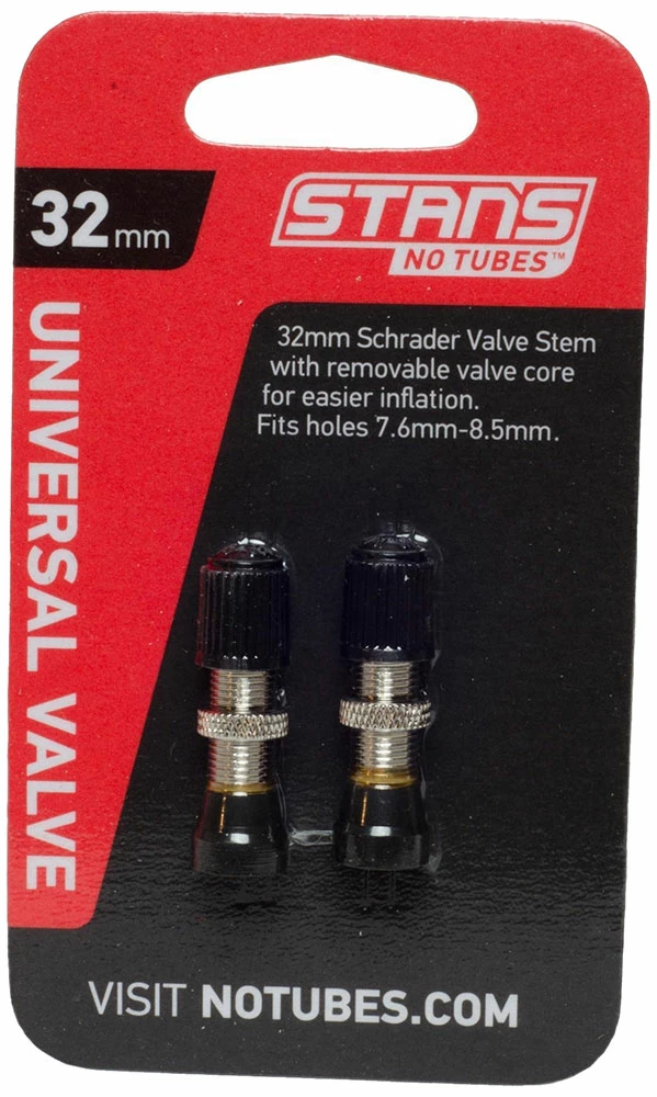 Stan's NoTubes Valve Tubeless Schrader 32mm (paire) 2 Stan's NoTubes Valve Tubeless Schrader 32mm (paire) – Image 2