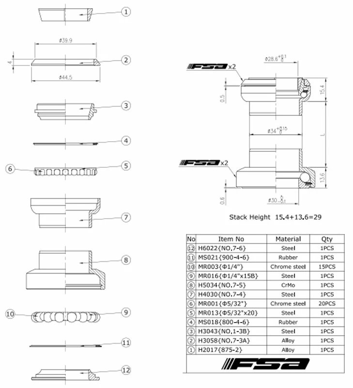 FSA Jeu De Direction The Pig 1 1/8 2 FSA Jeu De Direction The Pig 1 1/8 – Image 2