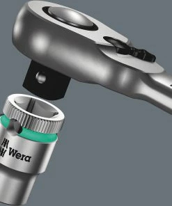 Wera 8004 C Cliquet Zyklop Metal Avec Levier D'inversion, à Carré 1/2" -Composants Soldes Wera 8004 C Zyklop Metal Knarre 4013288174062 3