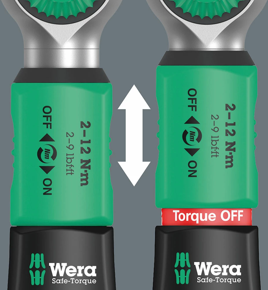 Wera Safe-Torque A1 Set 1 - Clé Dynamométrique 1/4" (2-12Nm) 4 Wera Safe-Torque A1 Set 1 - Clé Dynamométrique 1/4" (2-12Nm) – Image 4
