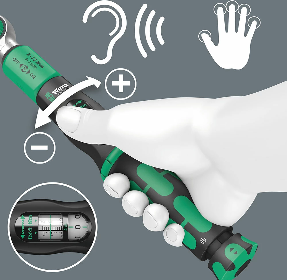 Wera Safe-Torque A1 Set 1 - Clé Dynamométrique 1/4" (2-12Nm) 6 Wera Safe-Torque A1 Set 1 - Clé Dynamométrique 1/4" (2-12Nm) – Image 6