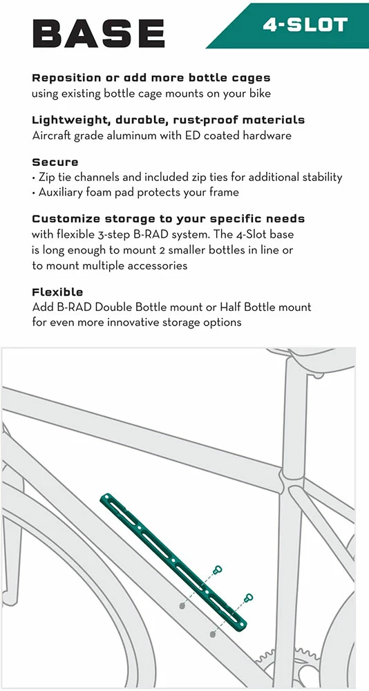 Wolf Tooth Components B-RAD 4 Slot Mounting Bases Plaque De Montage 2 Wolf Tooth Components B-RAD 4 Slot Mounting Bases Plaque De Montage – Image 2