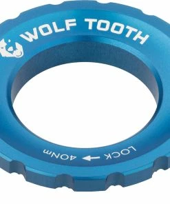 Wolf Tooth Components Centerlock Lockring -Composants Soldes Wolf Tooth Centerlock Rotor Lockring Blue 3