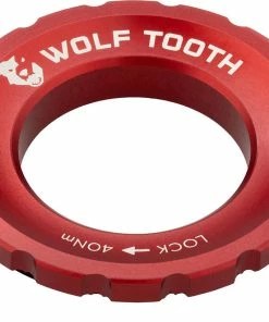 Wolf Tooth Components Centerlock Lockring -Composants Soldes Wolf Tooth Centerlock Rotor Lockring Red 2
