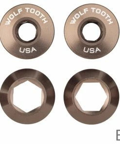 Wolf Tooth Components Vis De Plateaux 1 Fois (4 Pièces) -Composants Soldes Wolf Tooth Kettenblattschrauben fur 1 fach Kurbel 4CBCN06BLK 4