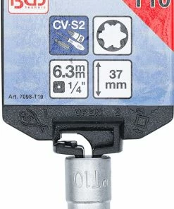 BGS Technic Jeu De Douilles à Embout D'extraction De Vis Pour Torx 1/4" Et 3/8" 7 Pièces -Composants Soldes bgs technic 7098 Schraubenausdreher Bit Einsatz Satz fur Torx 14 und 38 7 teilig 4