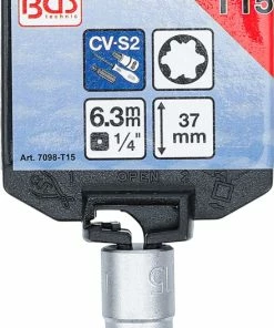 BGS Technic Jeu De Douilles à Embout D'extraction De Vis Pour Torx 1/4" Et 3/8" 7 Pièces -Composants Soldes bgs technic 7098 Schraubenausdreher Bit Einsatz Satz fur Torx 14 und 38 7 teilig 5