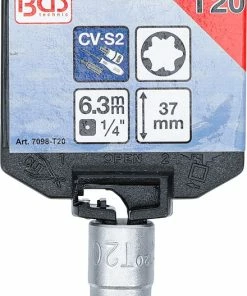 BGS Technic Jeu De Douilles à Embout D'extraction De Vis Pour Torx 1/4" Et 3/8" 7 Pièces -Composants Soldes bgs technic 7098 Schraubenausdreher Bit Einsatz Satz fur Torx 14 und 38 7 teilig 6