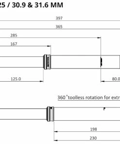 BikeYoke Tige De Selle Revive 2.0 30,9 Vario -Composants Soldes bikeyoke masse revive125
